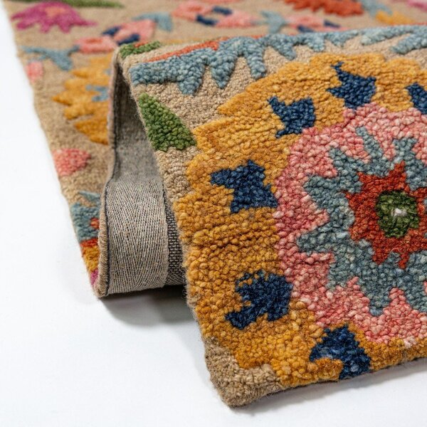 Ročno tkana volnena preproga 140x200 cm Amira Floral – Flair Rugs
