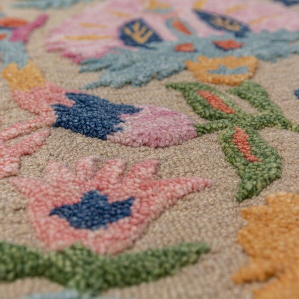 Ročno tkana volnena preproga 140x200 cm Amira Floral – Flair Rugs