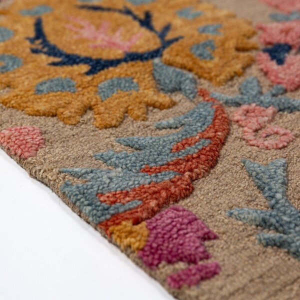 Ročno tkana volnena preproga 140x200 cm Amira Floral – Flair Rugs
