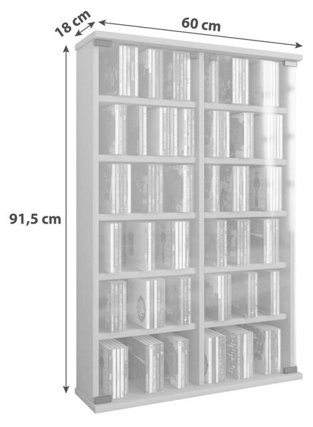 REGAL ZA CD-JE 60/91,5/18 cm barve bukve