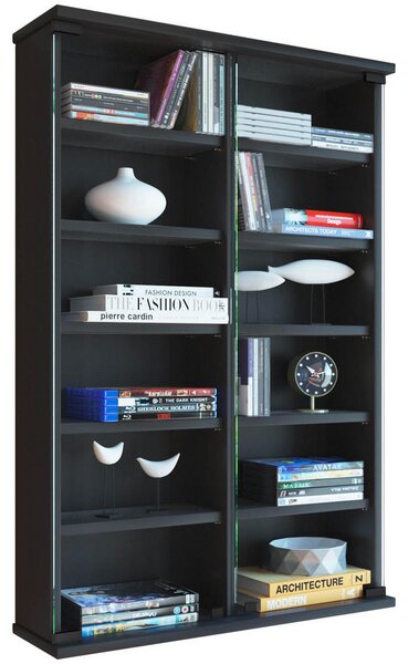 REGAL ZA CD-JE 60/91,5/18 cm črna