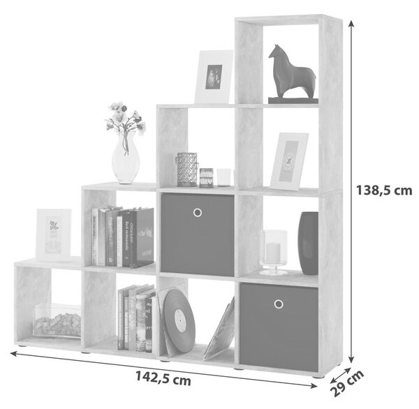 SOBNA PREGRADA 142,5/138,5/29 cm bela
