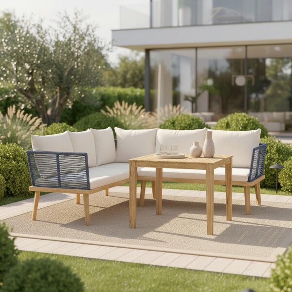 Bessagi Garden Jedilna Lounge Garnitura Julina, Krem