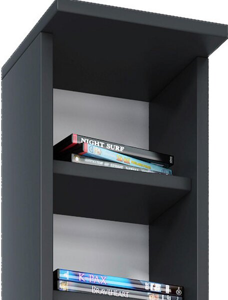 REGAL ZA CD-JE 21/183/20 cm črna