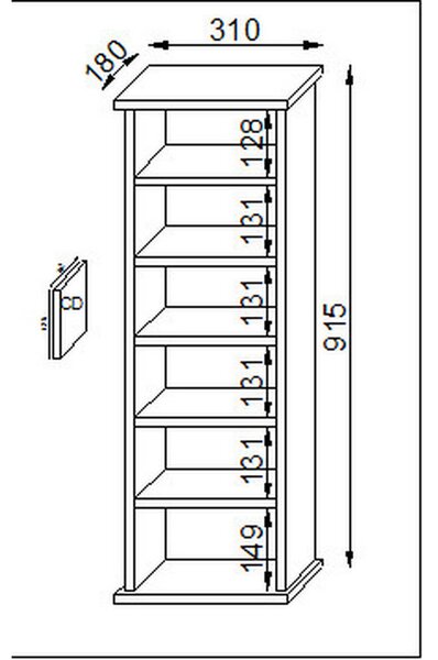 REGAL ZA CD-JE 31/91,5/18 cm barve bukve