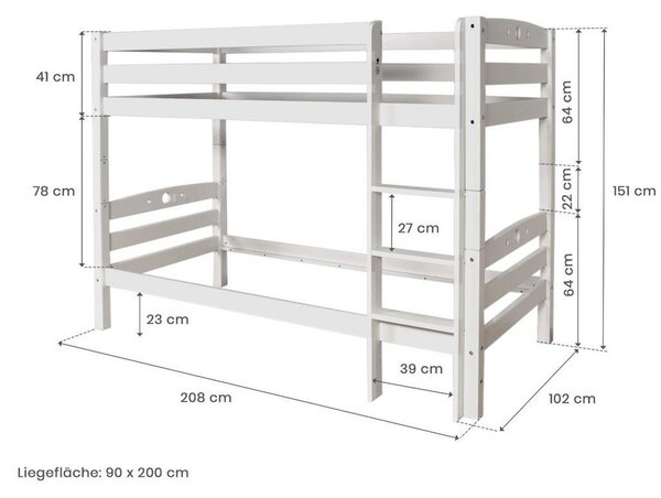 Livetastic Pograd Lupo R, 90x200, Bukev, Masivno