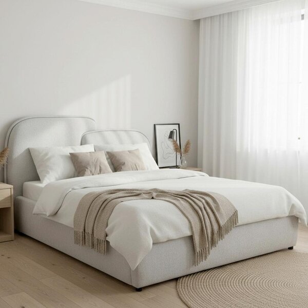 Bessagi Home Oblazinjena Postelja Embrace, Svetlo Siva, 160x200