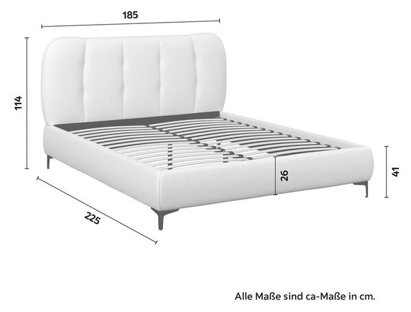 Bessagi Home Oblazinjena Postelja Glaris, Krem Barve, 160x200