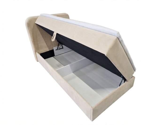 Oblazinjena postelja boxspring DIRELIS TRINITY 90x200 cm bež Vzmetnica: Vzmetnica Bonell