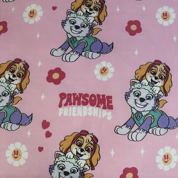 Otroška posteljnina iz mikrovlaken PAW PATROL Pawsome friendships roza Dimenzije posteljnine: 70 x 90 cm | 140 x 200 cm