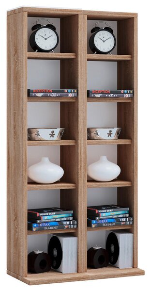 REGAL ZA CD-JE 42/92/20 cm barve hrasta