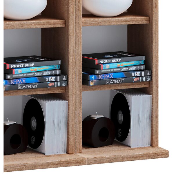REGAL ZA CD-JE 42/92/20 cm barve hrasta