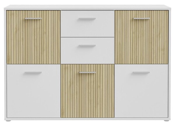 Mömax Komoda Quadro 2, Bela, Barva Hrasta