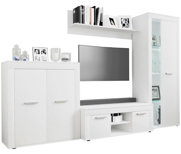 MID.YOU Dnevni Regal Usilo L, Bela, 4-Delni