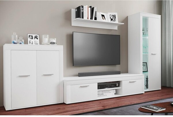 MID.YOU Dnevni Regal Usilo Xl, Bela, 4-Delni Set
