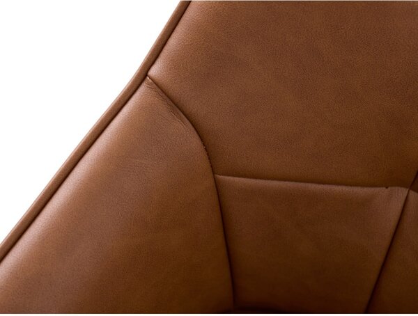 Rjavi oblazinjeni jedilni stoli v kompletu z nasloni za roke 2 ks Nolan Square – Unique Furniture