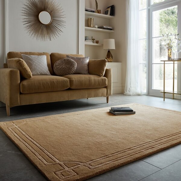 Ročno tkana volnena preproga v barvi terakote 200x290 cm Gatsby – Flair Rugs