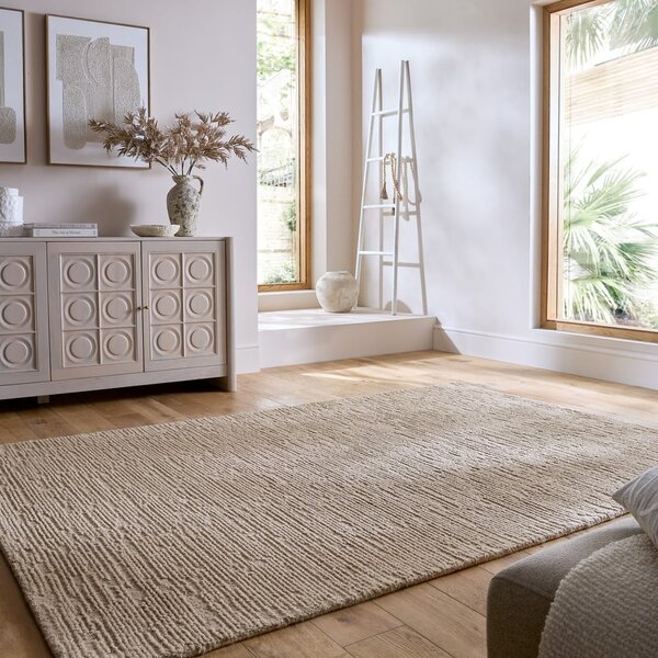 Bež ročno tkana volnena preproga 160x230 cm Harris Boucle – Flair Rugs