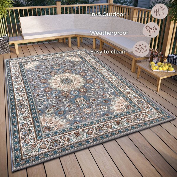 Siva zunanja preproga 80x165 cm Kadi - Hanse Home