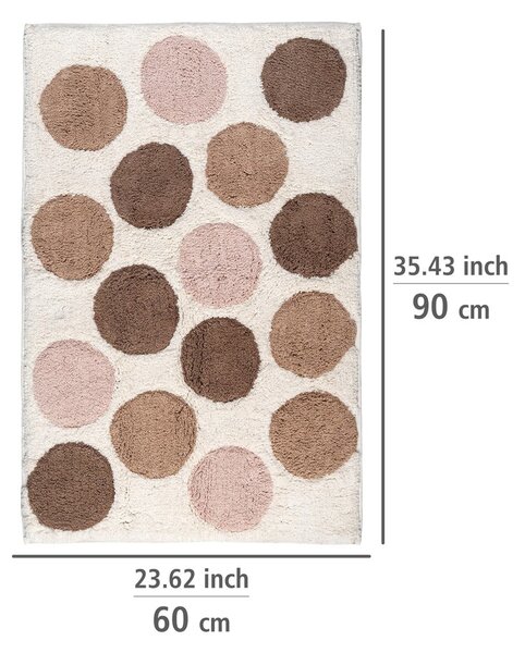 Rjava/bež kopalniška preproga iz organskega bombaža 60x90 cm Tibet – Wenko