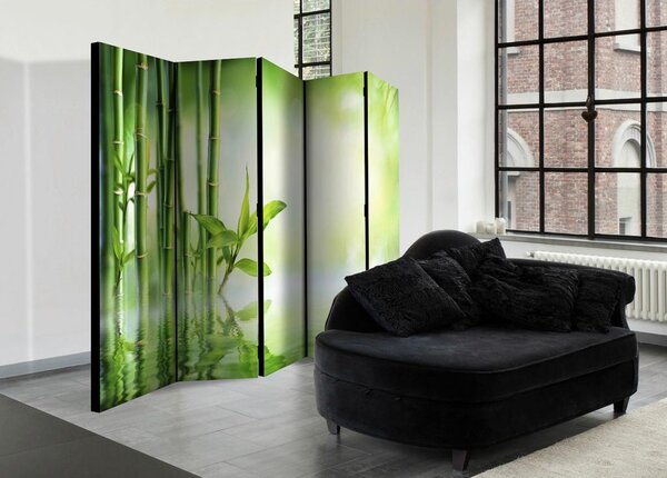Artgeist Paravan Green Bamboo I, 5-Delni, Dvostranski