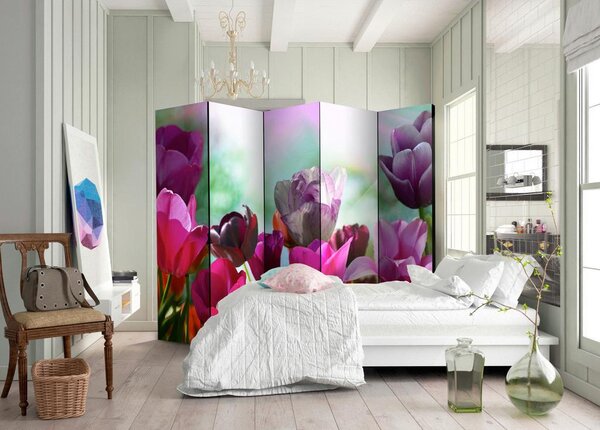 Artgeist Paravan Beautiful Tulips I, 5-Delni, Dvostranski