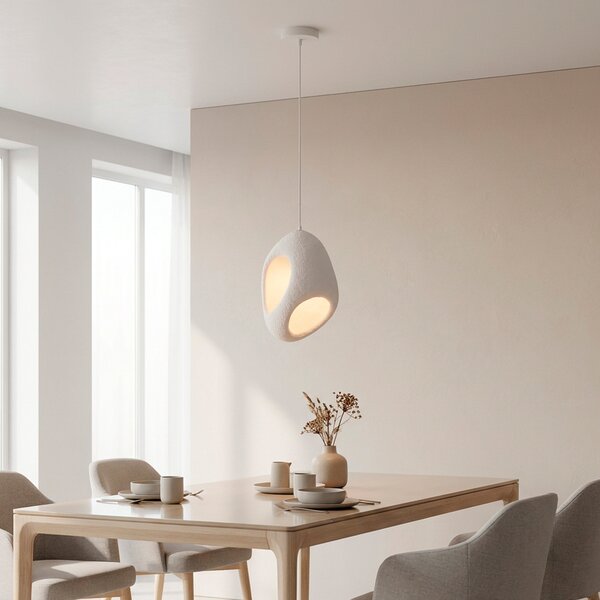 JUST LIGHT. GmbH Visoka svetilka Artoni, bela, plastika, E27, zatemnjen, Bela, Dnevna soba / jedilnica, Plastika, Sodobni