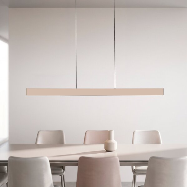 JUST LIGHT. GmbH LED-visoka svetilka Adina, peskobejžna, kovina, 3.000 K, svetloba, Bež, Dnevna soba / jedilnica, Aluminij, Sodobni