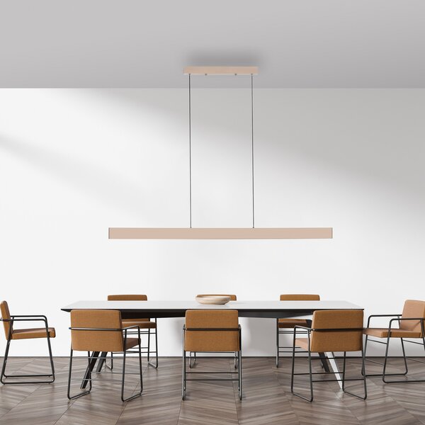 JUST LIGHT. GmbH LED-visoka svetilka Adina, peskobejžna, kovina, 3.000 K, svetloba, Bež, Dnevna soba / jedilnica, Aluminij, Sodobni