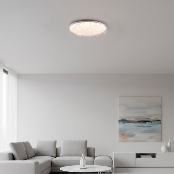 JUST LIGHT. GmbH LED-stropna svetilka ART Plafo 14008, bela, železo, daljinski upravljalnik, zatemnjen, Bela, Dnevna soba / jedilnica, Kovina, Sodobni