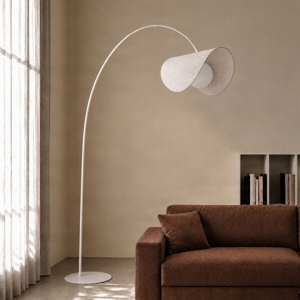 Lucande LED-lokasta svetilka Tamani, bež, 220 cm, z možnostjo prilagajanja, zatemnjen, Bež, Dnevna soba / jedilnica, Tkanine / tekstil, Dizajn