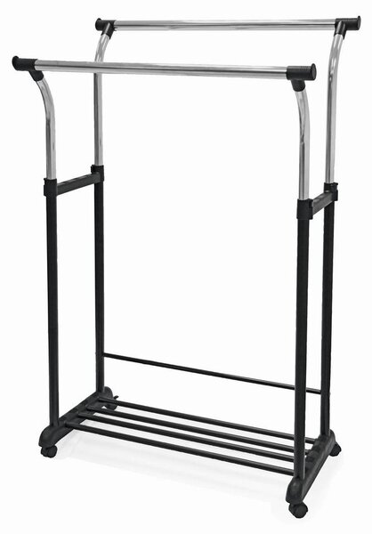 Mömax Mobilno Stojalo Za Obleke Swing 2, Črna, Krom