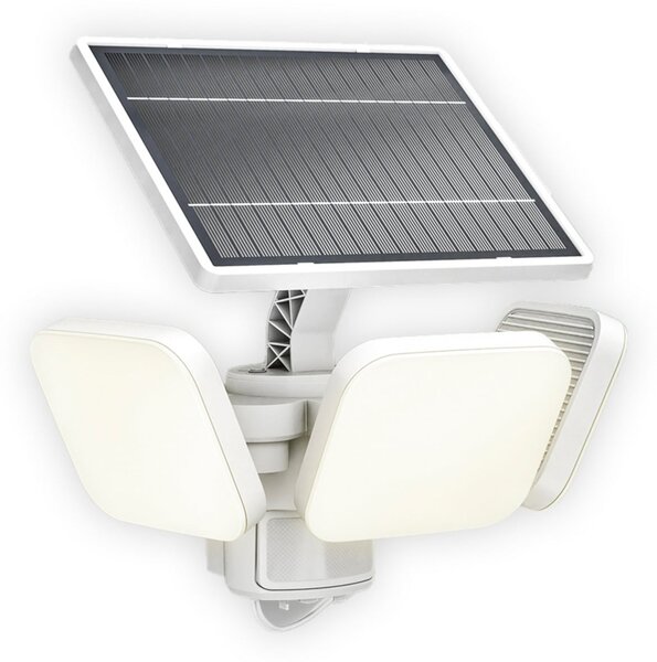 Philips LED-sončna svetilka Zyren, bela, 3.000 K, senzor, IP65, Bela, Plastika