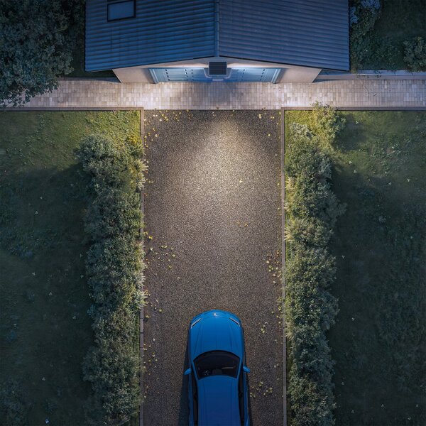 Philips LED-sončna svetilka Zyren, bela, 5.000 K, senzor, IP65, Bela, Plastika