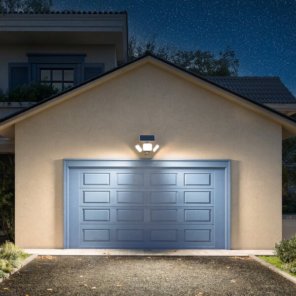 Philips LED-sončna svetilka Zyren, bela, 3.000 K, senzor, IP65, Bela, Plastika