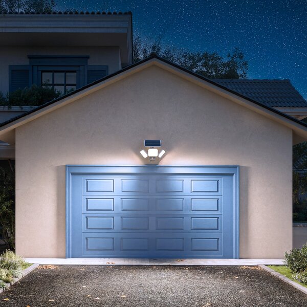 Philips LED-sončna svetilka Zyren, bela, 5.000 K, senzor, IP65, Bela, Plastika