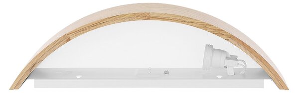 TEMAR LIGHTING Stenna svetilka Cleo D1DR410, hrastov les, dolžina 41 cm, E27, zatemnjen, Les, Dnevna soba / jedilnica, Les, Sodobni