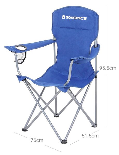 Kamperski stoli NOMAD, set 2 kosa, modra SongmicsHome