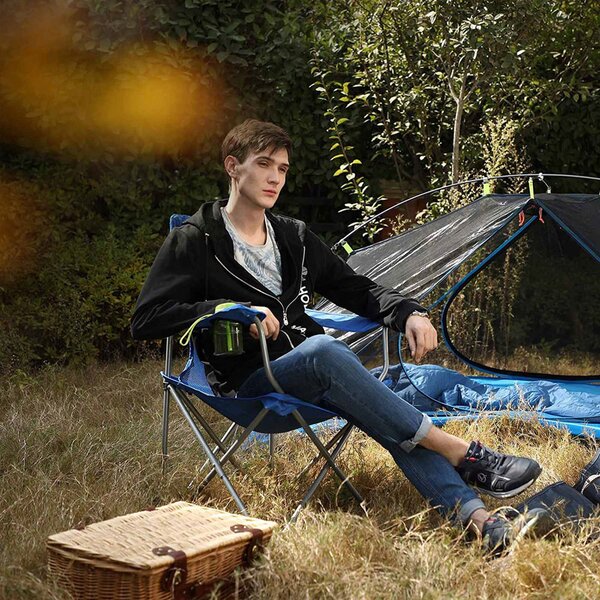 Kamperski stoli NOMAD, set 2 kosa, modra SongmicsHome