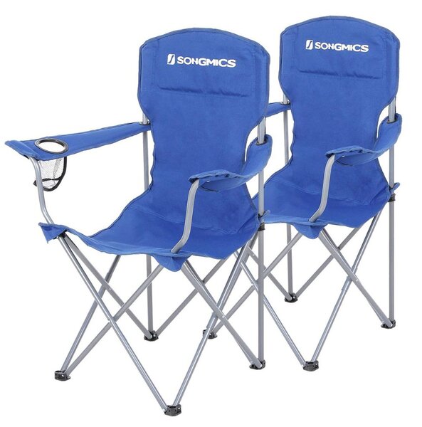 Kamperski stoli NOMAD, set 2 kosa, modra SongmicsHome