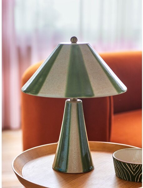 Keramična namizna svetilka s keramičnim senčilom (višina 35 cm) Olive – Bloomingville