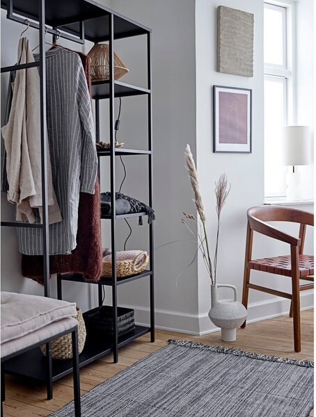 Črno kovinsko stojalo za oblačila 90x183x40 cm Valde – Bloomingville