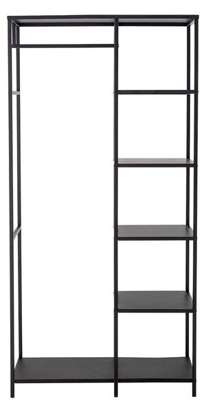 Črno kovinsko stojalo za oblačila 90x183x40 cm Valde – Bloomingville