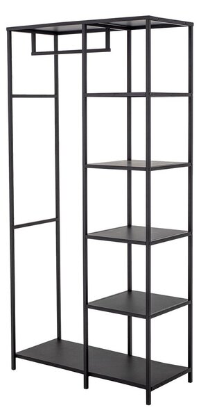 Črno kovinsko stojalo za oblačila 90x183x40 cm Valde – Bloomingville