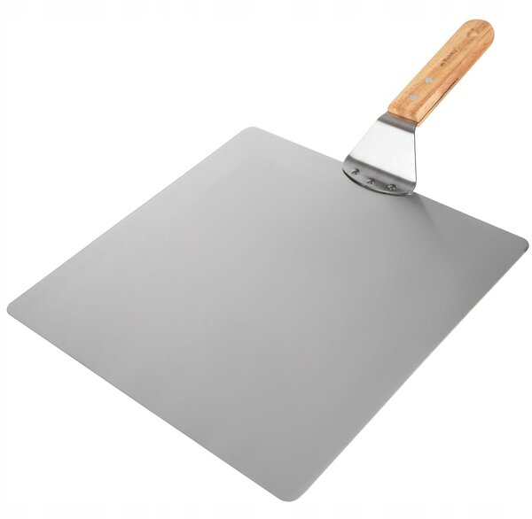 Močan inox lopar za pico 47cm leseno držalo + silikonska rokavica