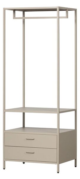 Bež odprta kovinska garderobna omara 70x185x54 cm Ferris – WOOOD