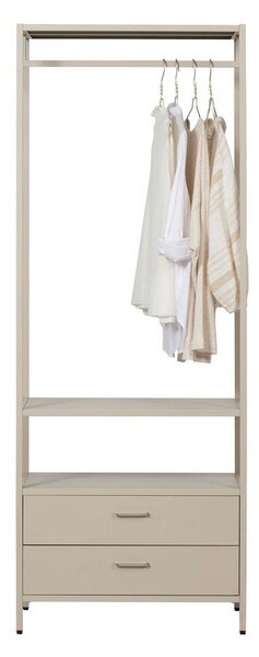 Bež odprta kovinska garderobna omara 70x185x54 cm Ferris – WOOOD