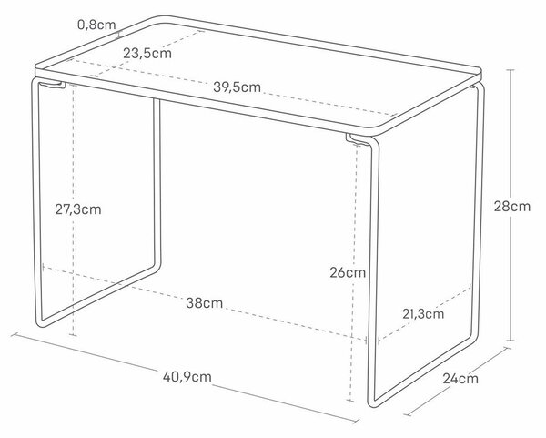 Črna kovinska dodatna kuhinjska polica 41x24 cm Tower – YAMAZAKI