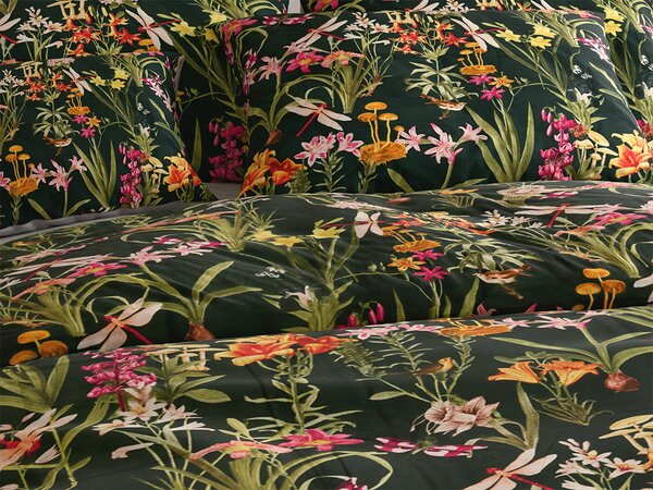 Posteljnina iz mikrovlaken MYSTIC GARDEN temno zelena Dimenzije posteljnine: 70 x 90 cm | 140 x 220 cm