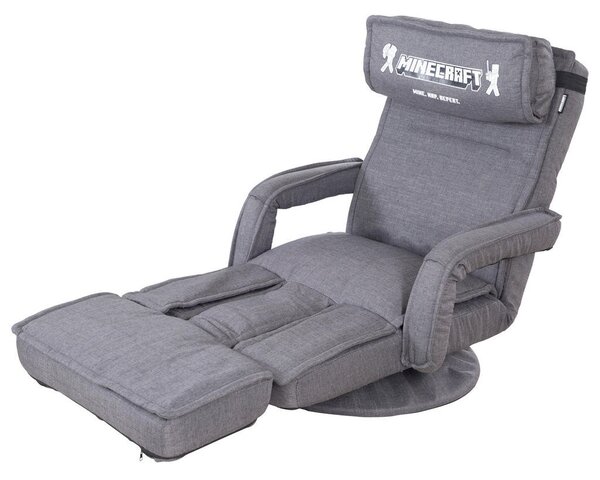 GAMING STOL kovina, tekstil siva